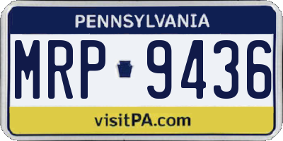 PA license plate MRP9436