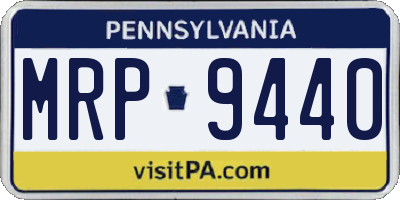 PA license plate MRP9440