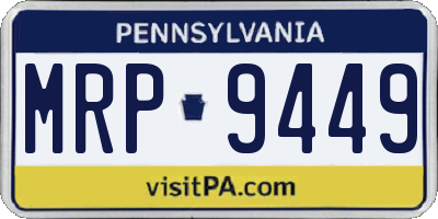 PA license plate MRP9449