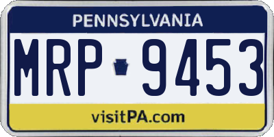 PA license plate MRP9453