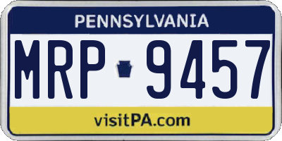 PA license plate MRP9457