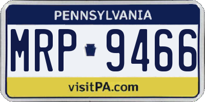 PA license plate MRP9466