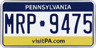 PA license plate MRP9475