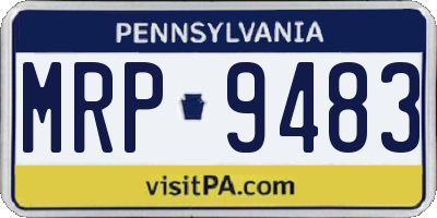PA license plate MRP9483