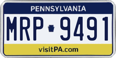 PA license plate MRP9491