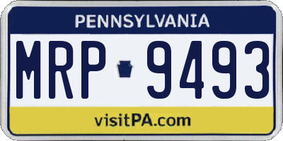 PA license plate MRP9493