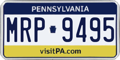 PA license plate MRP9495