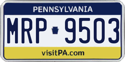 PA license plate MRP9503