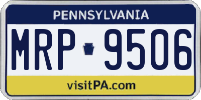 PA license plate MRP9506