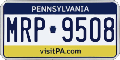 PA license plate MRP9508