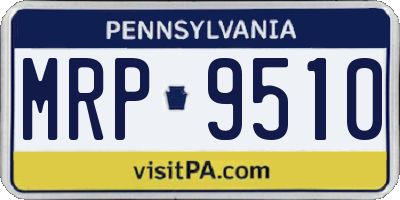 PA license plate MRP9510