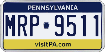 PA license plate MRP9511