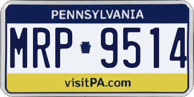 PA license plate MRP9514