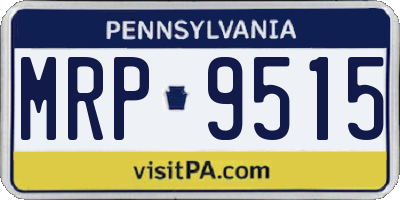 PA license plate MRP9515