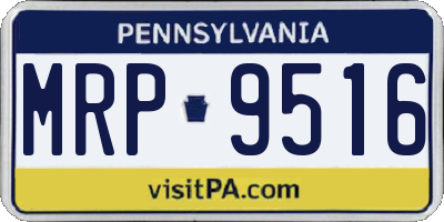 PA license plate MRP9516