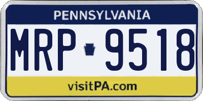 PA license plate MRP9518