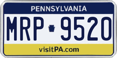 PA license plate MRP9520