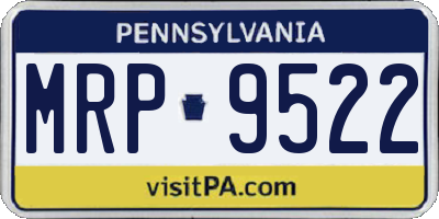 PA license plate MRP9522