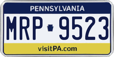 PA license plate MRP9523