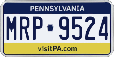PA license plate MRP9524