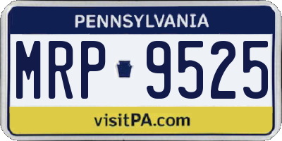 PA license plate MRP9525