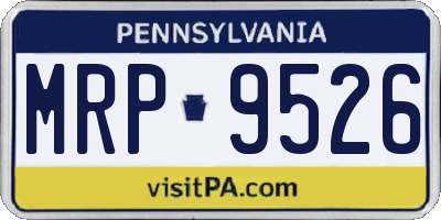 PA license plate MRP9526