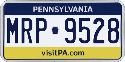 PA license plate MRP9528