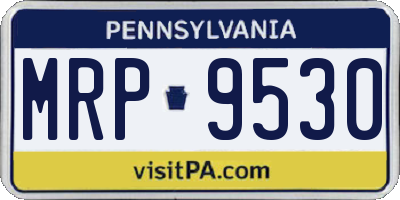 PA license plate MRP9530