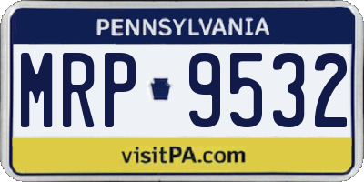 PA license plate MRP9532