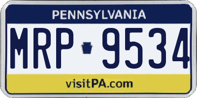 PA license plate MRP9534