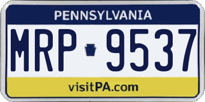 PA license plate MRP9537