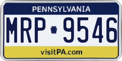 PA license plate MRP9546