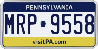 PA license plate MRP9558