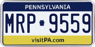 PA license plate MRP9559