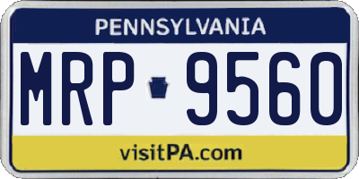 PA license plate MRP9560