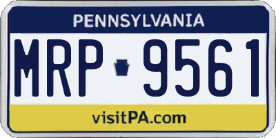 PA license plate MRP9561