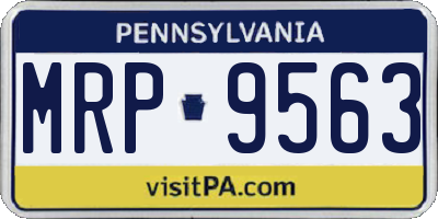 PA license plate MRP9563
