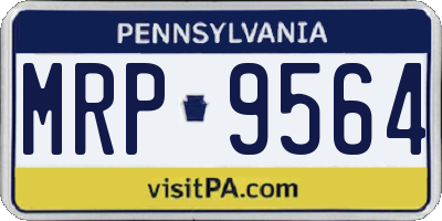 PA license plate MRP9564