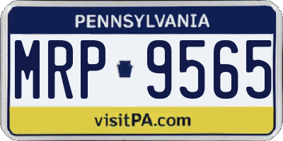 PA license plate MRP9565