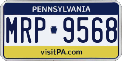PA license plate MRP9568
