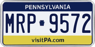PA license plate MRP9572