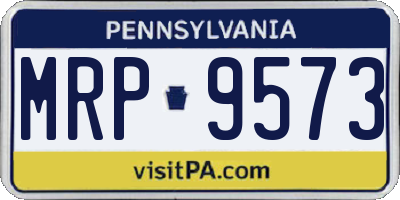 PA license plate MRP9573