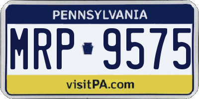 PA license plate MRP9575