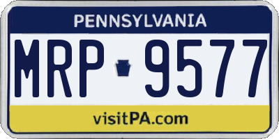 PA license plate MRP9577