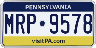PA license plate MRP9578