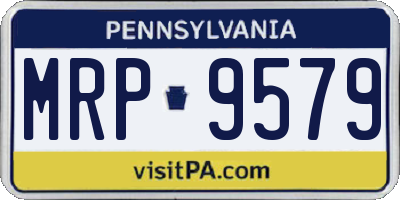 PA license plate MRP9579