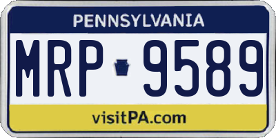 PA license plate MRP9589