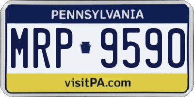PA license plate MRP9590