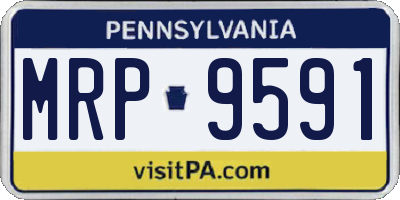 PA license plate MRP9591
