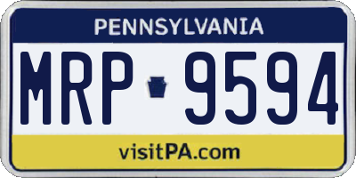 PA license plate MRP9594